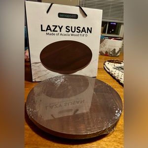 Acacia Wood Lazy Susan New in Package
